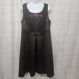 Isabel Toledo Lane Bryant Black Dress Sequin Cocktail Whimsigoth Formal 16 NWT
